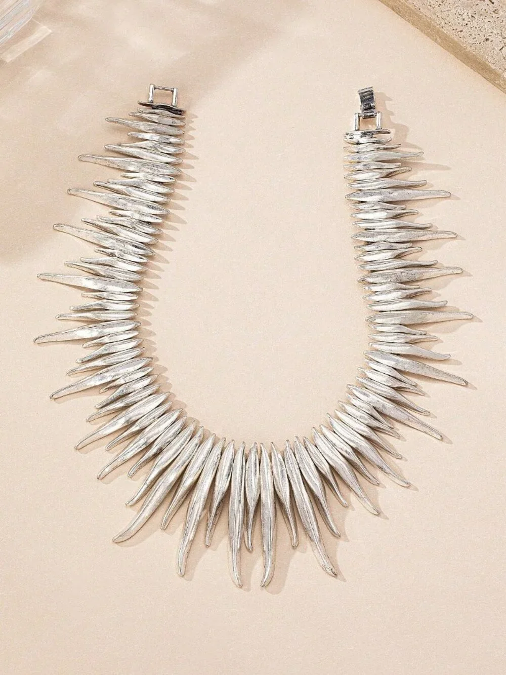 Silver Casual Women's European Gothic Geometric Metal Necklace
